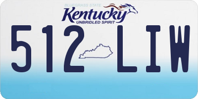 KY license plate 512LIW
