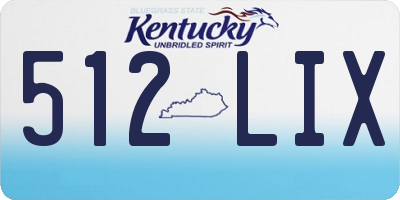 KY license plate 512LIX