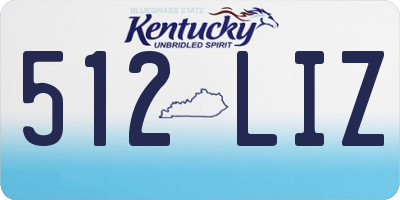 KY license plate 512LIZ