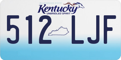 KY license plate 512LJF