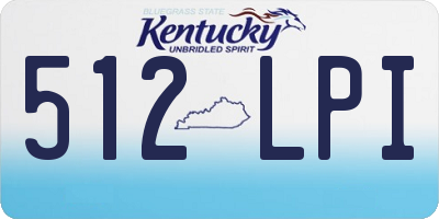 KY license plate 512LPI