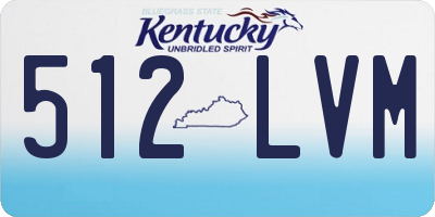 KY license plate 512LVM