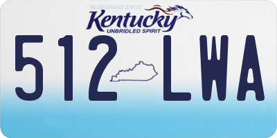 KY license plate 512LWA