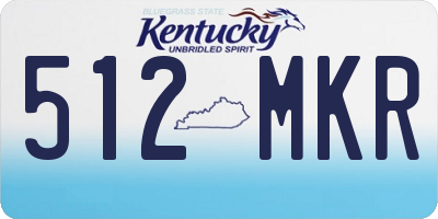 KY license plate 512MKR