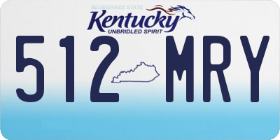 KY license plate 512MRY