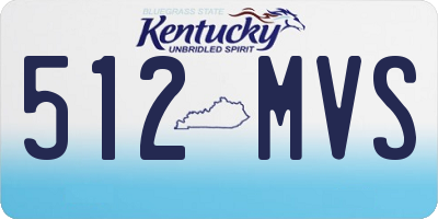 KY license plate 512MVS
