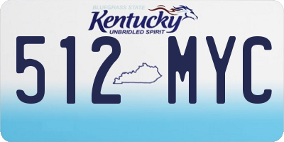KY license plate 512MYC