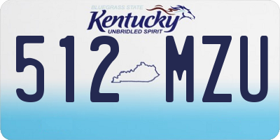 KY license plate 512MZU