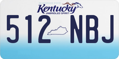 KY license plate 512NBJ