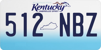 KY license plate 512NBZ