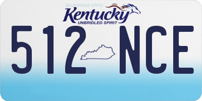 KY license plate 512NCE