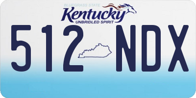 KY license plate 512NDX