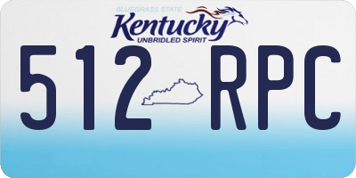 KY license plate 512RPC