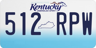 KY license plate 512RPW