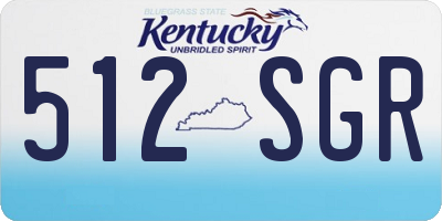 KY license plate 512SGR