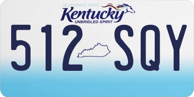 KY license plate 512SQY