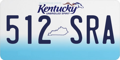 KY license plate 512SRA