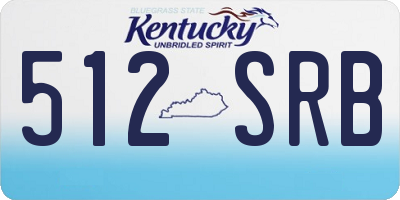 KY license plate 512SRB