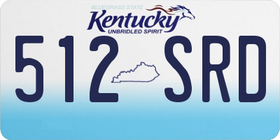 KY license plate 512SRD
