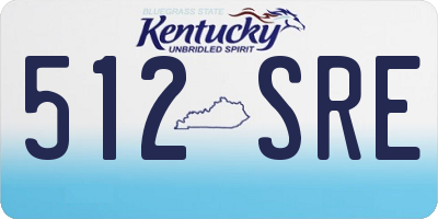 KY license plate 512SRE