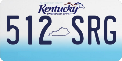 KY license plate 512SRG