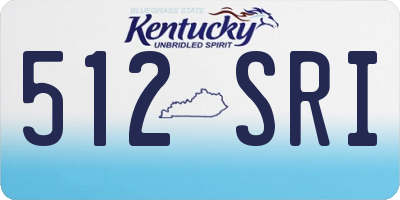 KY license plate 512SRI