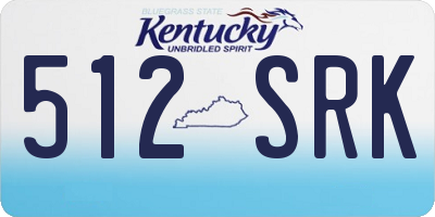 KY license plate 512SRK