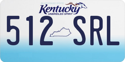 KY license plate 512SRL