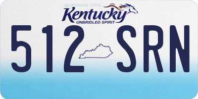 KY license plate 512SRN