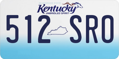 KY license plate 512SRO