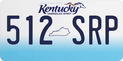 KY license plate 512SRP