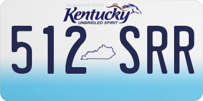 KY license plate 512SRR