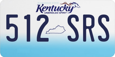 KY license plate 512SRS