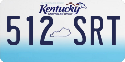 KY license plate 512SRT