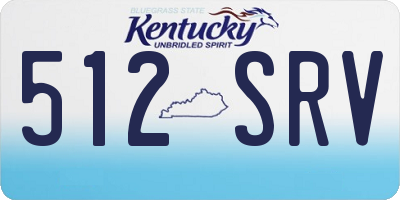 KY license plate 512SRV