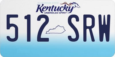 KY license plate 512SRW