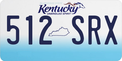 KY license plate 512SRX