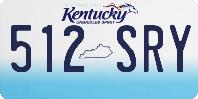 KY license plate 512SRY
