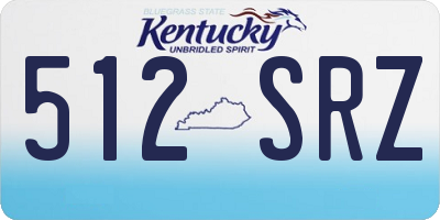 KY license plate 512SRZ