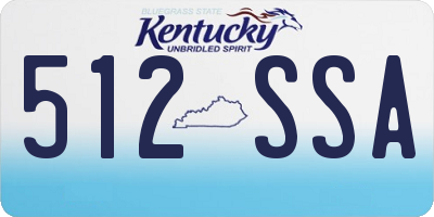 KY license plate 512SSA