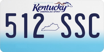 KY license plate 512SSC