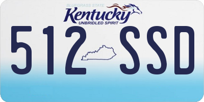 KY license plate 512SSD