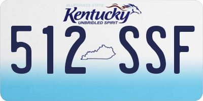 KY license plate 512SSF