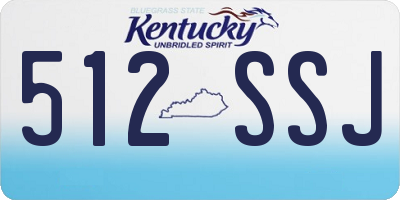 KY license plate 512SSJ