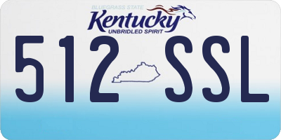 KY license plate 512SSL