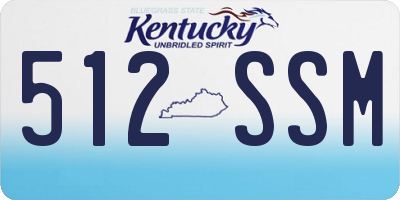 KY license plate 512SSM