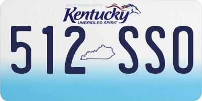 KY license plate 512SSO
