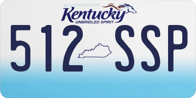 KY license plate 512SSP