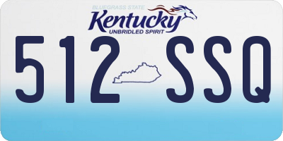 KY license plate 512SSQ