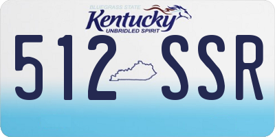 KY license plate 512SSR